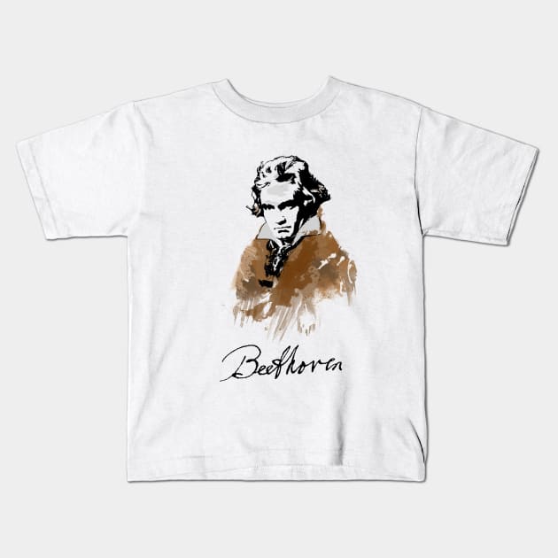 Beethoven Kids T-Shirt by vivalarevolucio